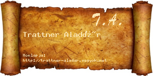 Trattner Aladár névjegykártya