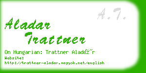 aladar trattner business card